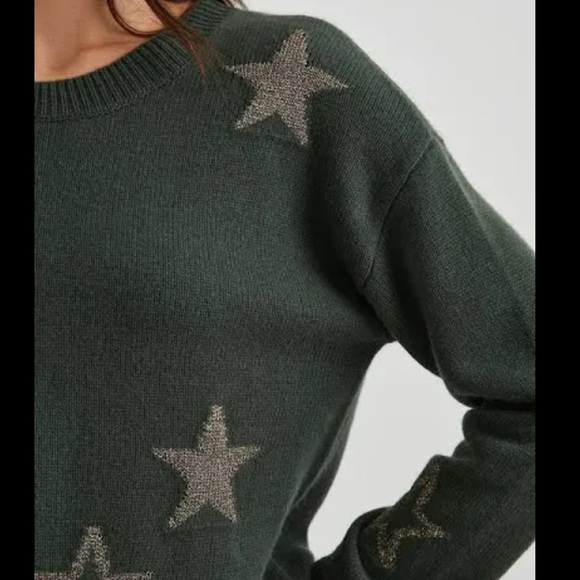 Rails Percy Olive Gold Stars - XL Green Soft Sweater. - Picture 13 of 14
